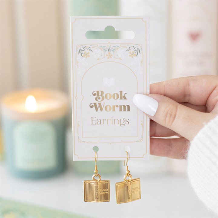 Book Worm Earrings | Inspired Creative Gifts | UK Supplier