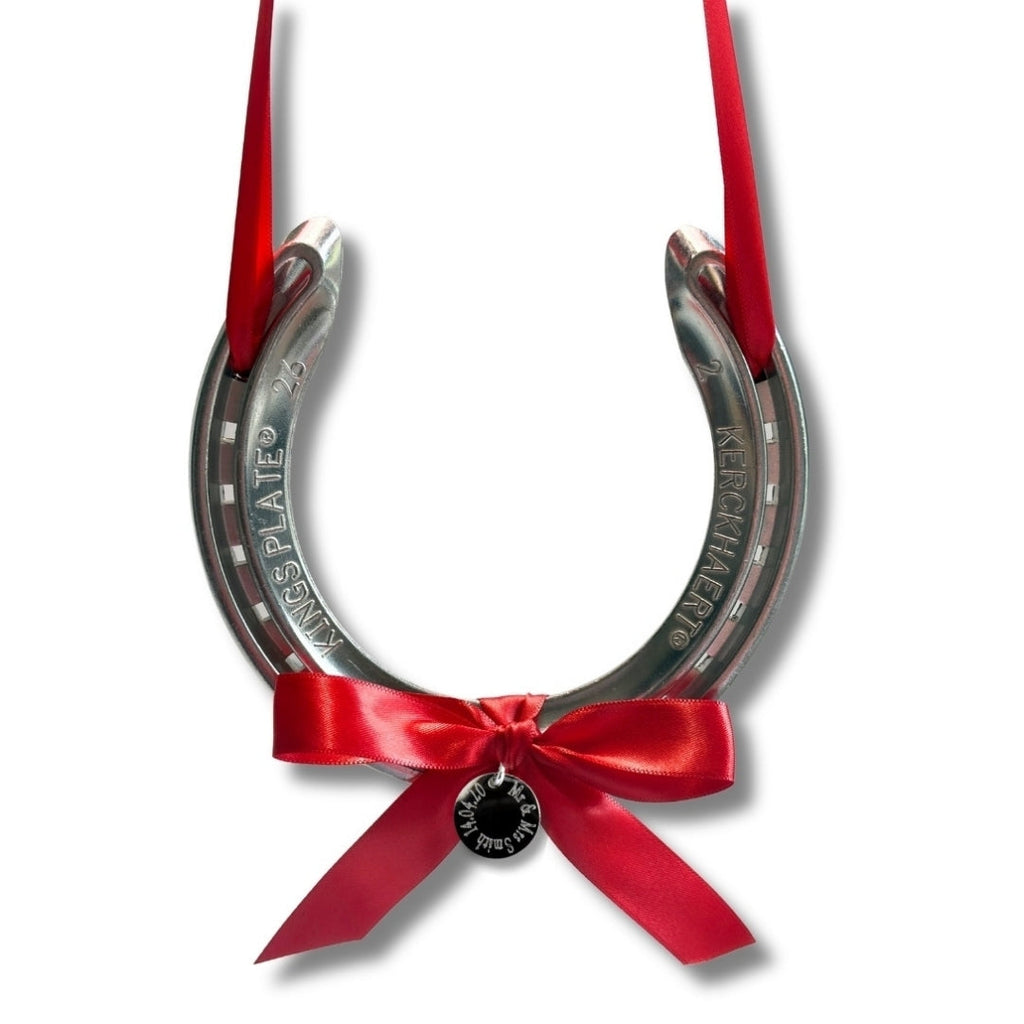Personalised Wedding Horseshoe - White, Red, Sage Green, Teal