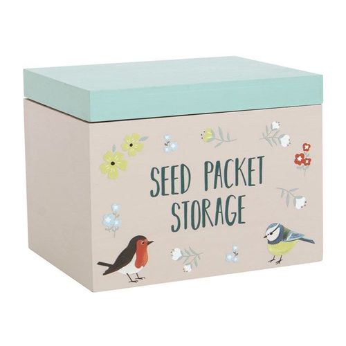 British Garden Birds Seed Packet Storage Box | Garden Accessories | Inspired Creative Gifts