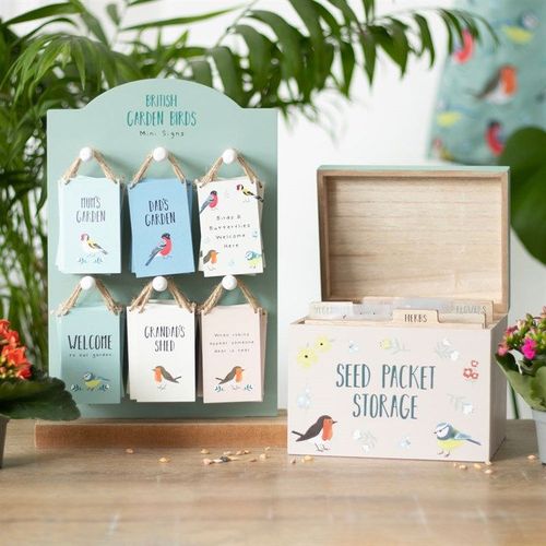 British Garden Birds Seed Packet Storage Box | Inspired Creative Gifts | UK Supplier