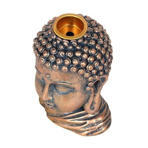 Bronze Buddha Head Backflow Incense Burner | Inspired Creative Gifts | UK Supplier