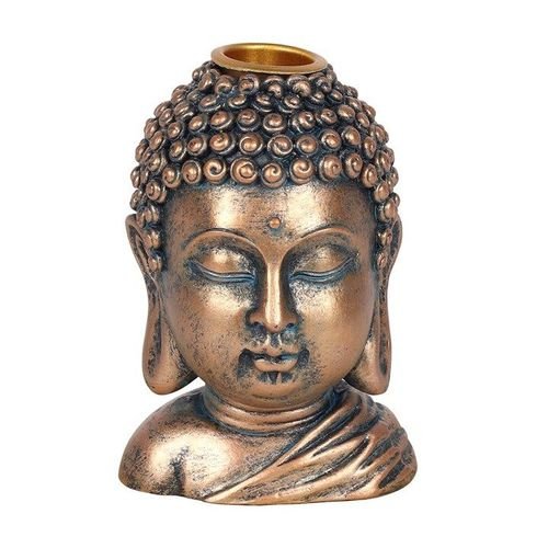 Bronze Buddha Head Backflow Incense Burner | Inspired Creative Gifts | UK Supplier