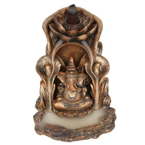 Bronze Ganesh Backflow Incense Burner | Inspired Creative Gifts | UK Supplier