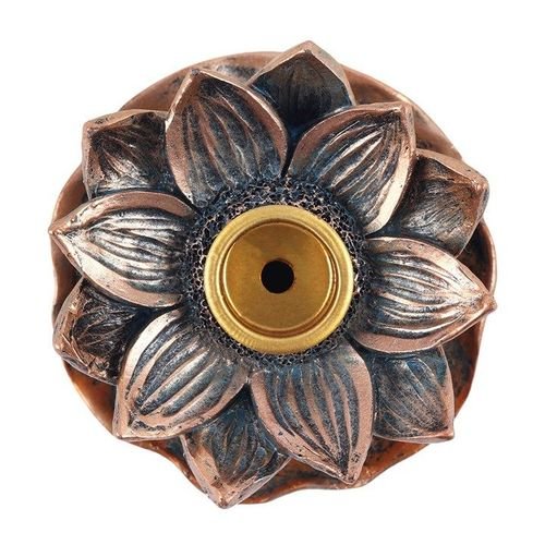 Bronze Lotus Backflow Incense Burner | Inspired Creative Gifts | UK Supplier