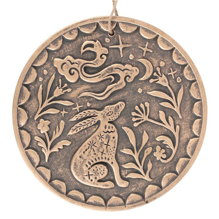 Bronze Midnight Hare Terracotta Plaque | Inspired Creative Gifts | UK Supplier