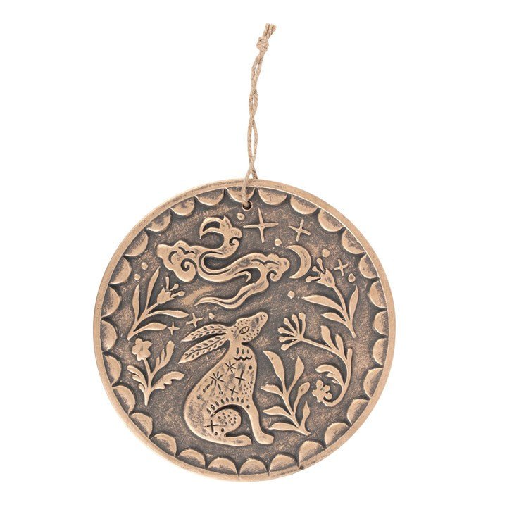 Bronze Midnight Hare Terracotta Plaque | Inspired Creative Gifts | UK Supplier