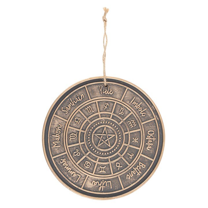 Bronze Wheel of the Year Hanging Terracotta Plaque | Inspired Creative Gifts | UK Supplier