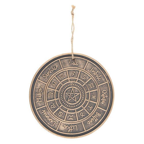Bronze Wheel of the Year Hanging Terracotta Plaque | Wall Art | Inspired Creative Gifts