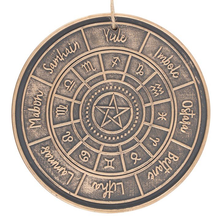 Bronze Wheel of the Year Hanging Terracotta Plaque | Inspired Creative Gifts | UK Supplier
