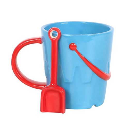 Bucket Shaped Ceramic Mug with Spade Spoon | Inspired Creative Gifts | UK Supplier