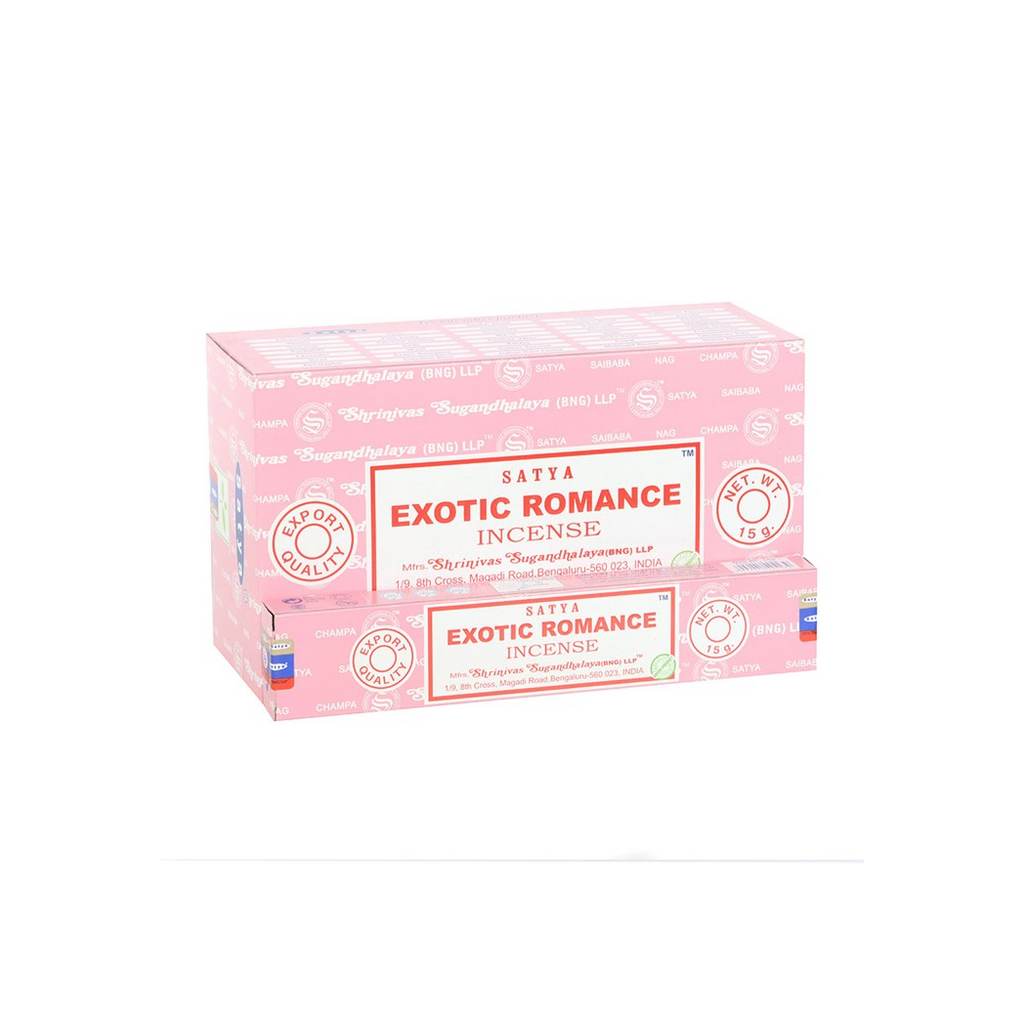 12 Packs of Satya Exotic Romance Incense Sticks | Incense Sticks & Cones