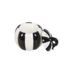 Black and White Striped Pumpkin Oil Burner