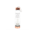 Clear Quartz Body and Soul Glass Water Bottle