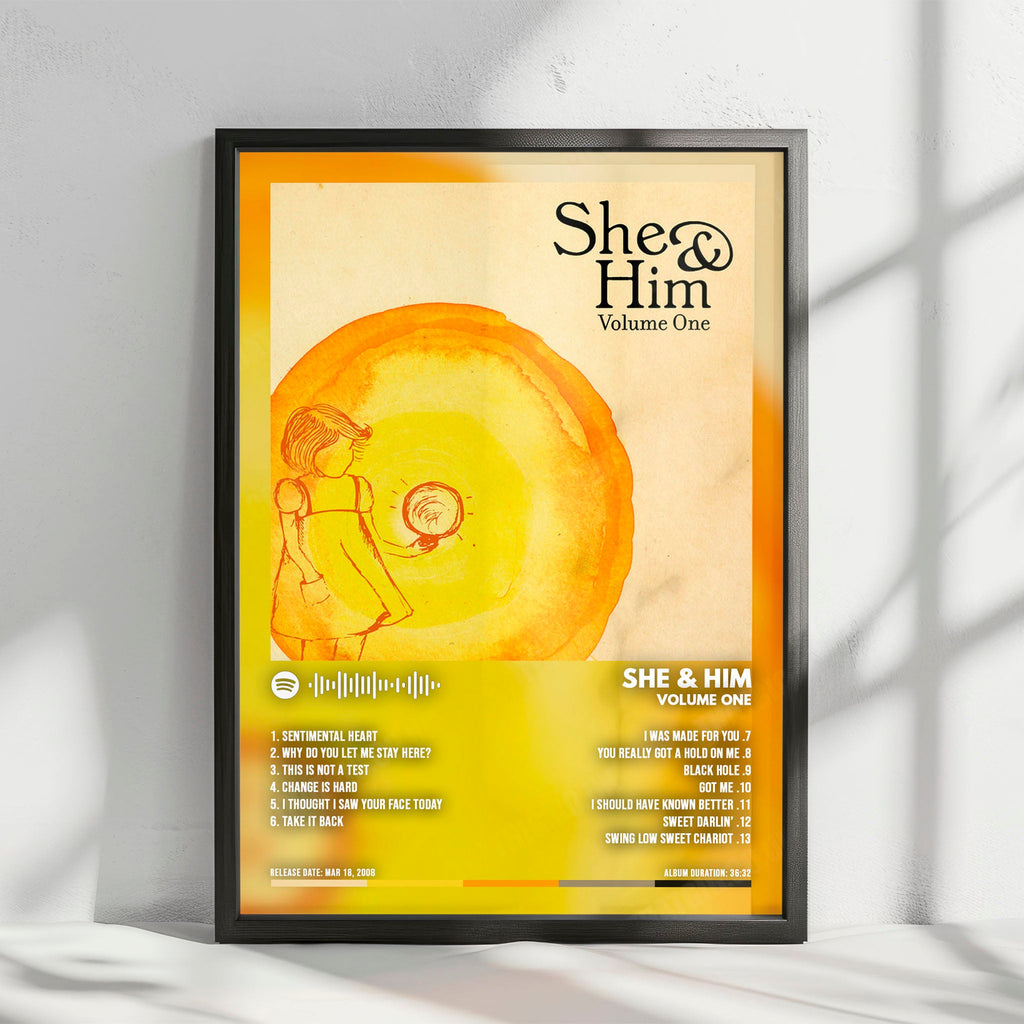 She & Him "Volume One" Album Cover Poster - with Complete Tracklist