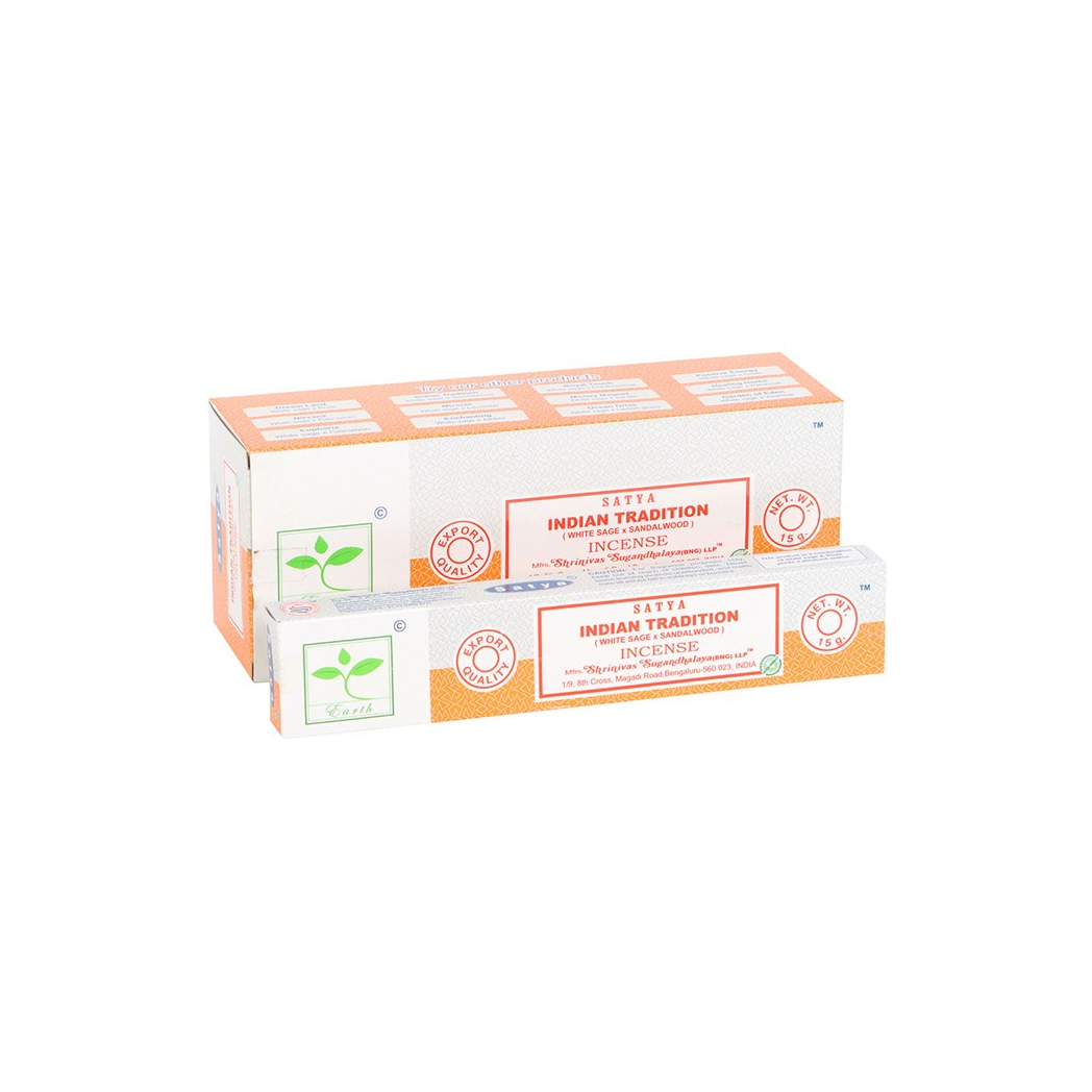 6 Packs of Indian Tradition Earth Incense by Satya