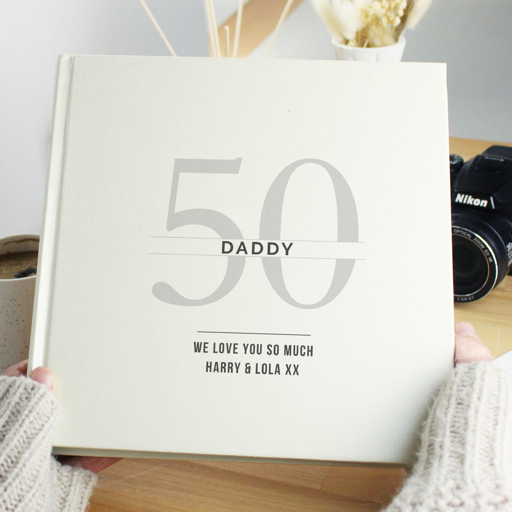 Personalised Birthday Square Photo Album | Big Age 16th, 18th, 21st, 30th, 40th, 50th, 60th, 70th Birthday - Inspired Creative Gifts