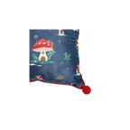 35cm Square Gnome Print Cushion with Pom Poms