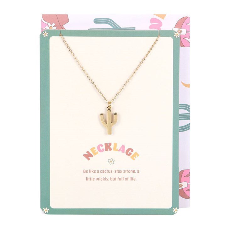Cactus Necklace on Greeting Card | Inspired Creative Gifts | UK Supplier