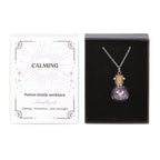 Calming Amethyst Crystal Chip Potion Bottle Necklace | Inspired Creative Gifts | UK Supplier