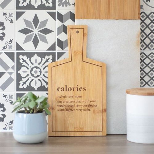 Calories Bamboo Serving Board | Inspired Creative Gifts | UK Supplier