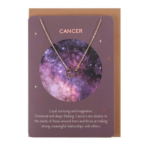 Cancer Zodiac Necklace Card | Inspired Creative Gifts | UK Supplier