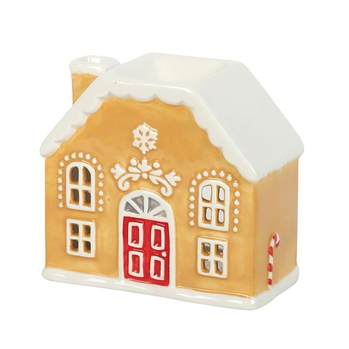 Candy Cane Gingerbread House Oil Burner and Wax Warmer | Inspired Creative Gifts | UK Supplier