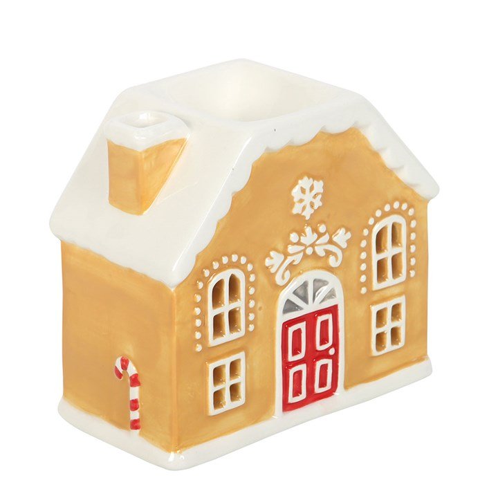 Candy Cane Gingerbread House Oil Burner and Wax Warmer | Inspired Creative Gifts | UK Supplier