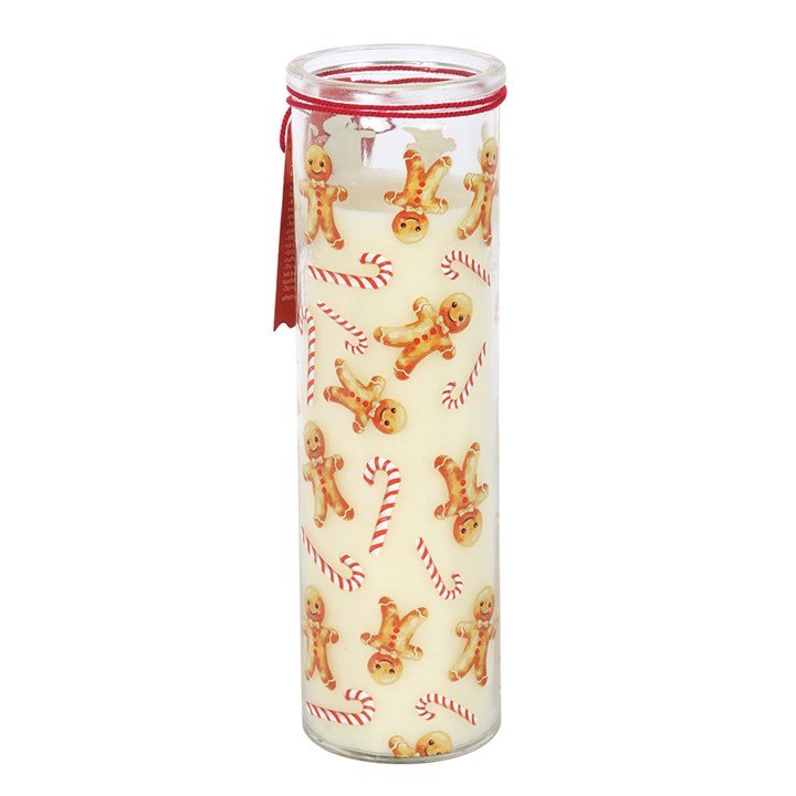 Candy Cane Warm Gingerbread Tube Candle | Inspired Creative Gifts | UK Supplier