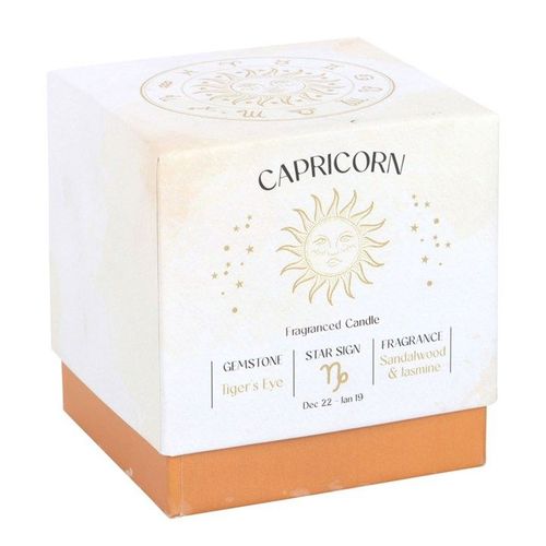 Capricorn Sandalwood & Jasmine Gemstone Zodiac Candle | Inspired Creative Gifts | UK Supplier