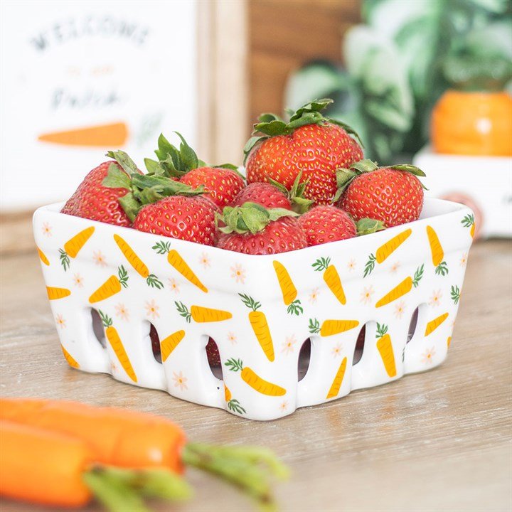 Carrot Patch Ceramic Berry Basket | Inspired Creative Gifts | UK Supplier