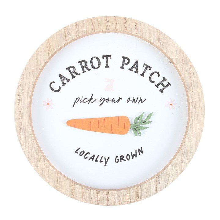 Carrot Patch Round 3D Wall Plaque | Inspired Creative Gifts | UK Supplier