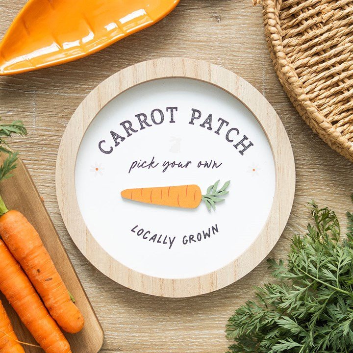 Carrot Patch Round 3D Wall Plaque | Inspired Creative Gifts | UK Supplier
