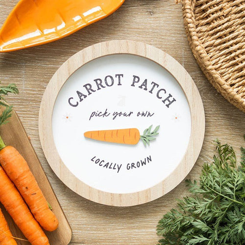 Carrot Patch Round 3D Wall Plaque | Wall Art | Inspired Creative Gifts