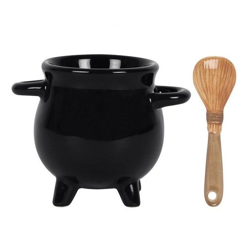 Cauldron Egg Cup with Broom Spoon | Inspired Creative Gifts | UK Supplier