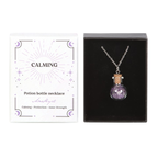 Calming Amethyst Crystal Chip Potion Bottle Necklace | Woman's Necklace | Inspired Creative Gifts
