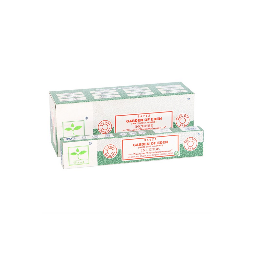 6 Packs of Garden of Eden Earth Incense by Satya | Incense Sticks & Cones