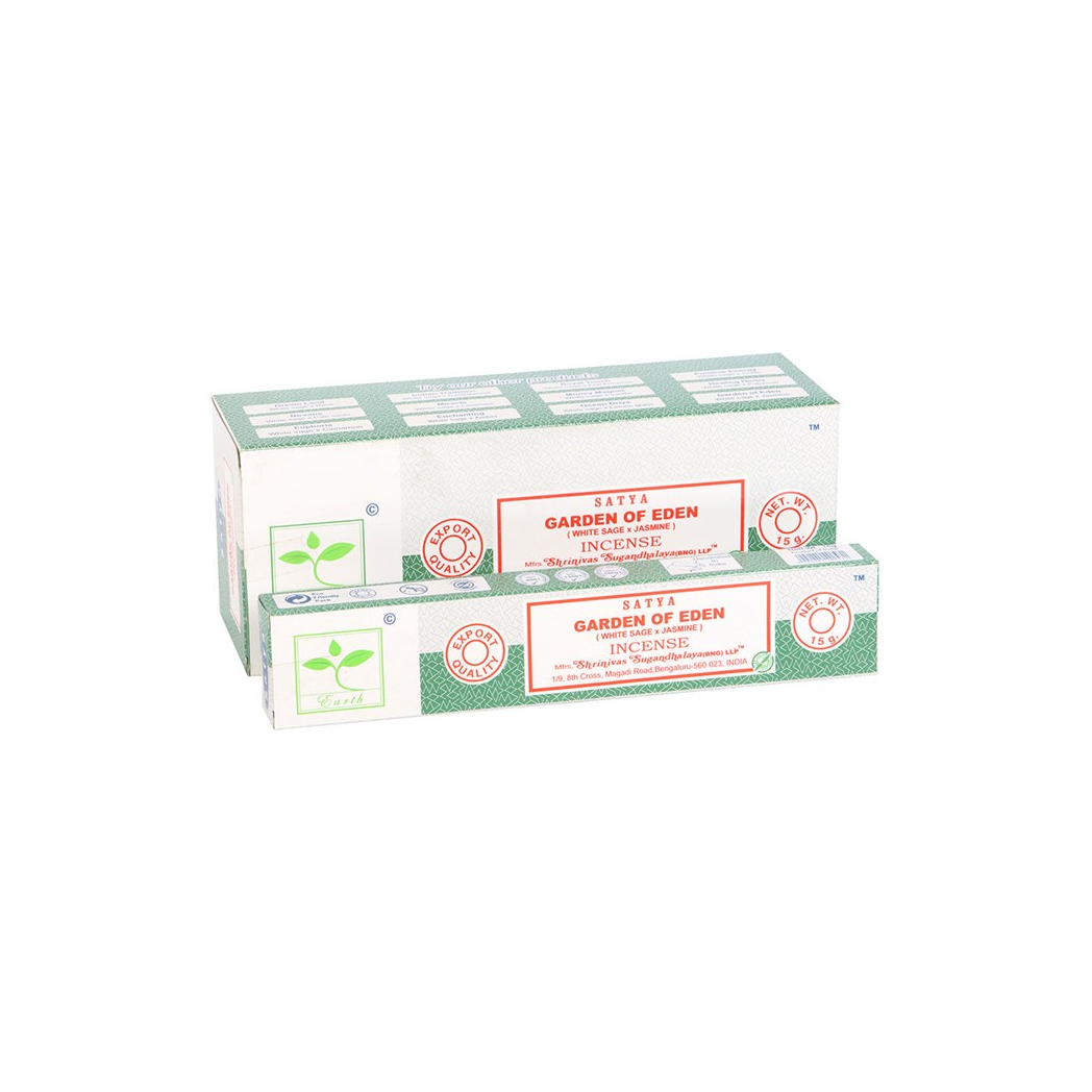 6 Packs of Garden of Eden Earth Incense by Satya | Incense Sticks & Cones