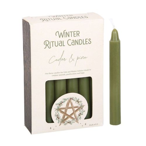 Cedar & Pine Winter Ritual Spell Candles | Inspired Creative Gifts | UK Supplier