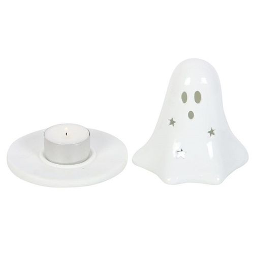 Ceramic Ghost Tealight and Incense Cone Holder | Inspired Creative Gifts | UK Supplier