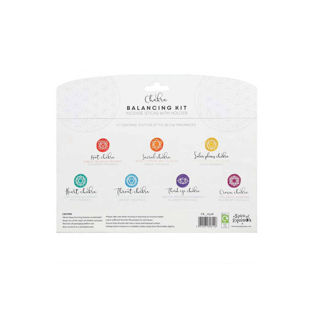 Chakra Incense Balancing Kit | Incense Sticks & Cones | Inspired Creative Gifts