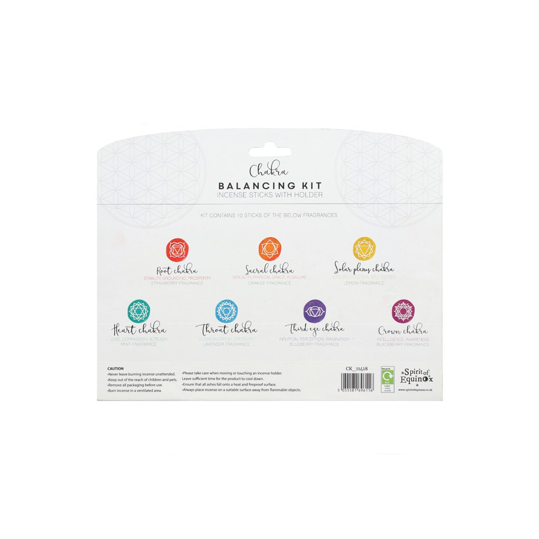 Chakra Incense Balancing Kit | Incense Sticks & Cones | Inspired Creative Gifts