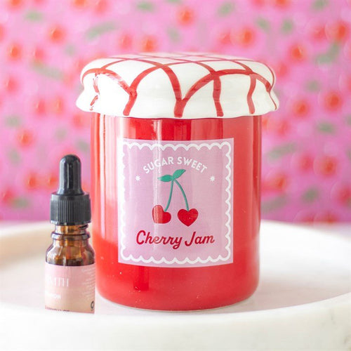 Cherry Jam Jar Oil Burner and Wax Warmer | Oil Burner | Inspired Creative Gifts