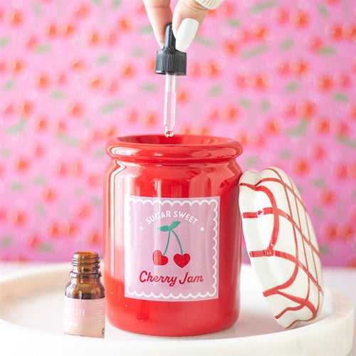 Cherry Jam Jar Oil Burner and Wax Warmer | Oil Burner | Inspired Creative Gifts