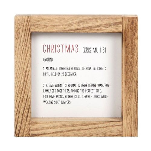 Christmas Definition Wooden Sign | Inspired Creative Gifts | UK Supplier