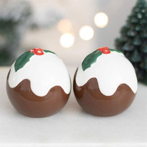 Christmas Pudding Salt and Pepper Shakers | Inspired Creative Gifts | UK Supplier