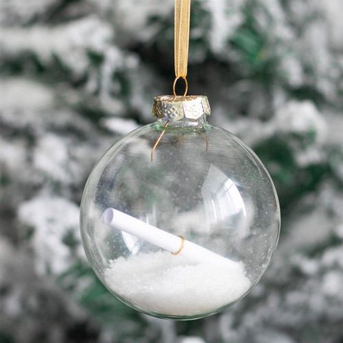 Christmas Wish Hanging Glass Bauble | Inspired Creative Gifts | UK Supplier