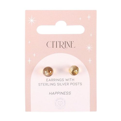 Citrine Semi Precious Crystal Earrings | Inspired Creative Gifts | UK Supplier