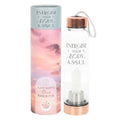 Clear Quartz Body and Soul Glass Water Bottle | Inspired Creative Gifts | UK Supplier