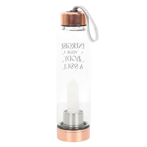 Clear Quartz Body and Soul Glass Water Bottle | Inspired Creative Gifts | UK Supplier