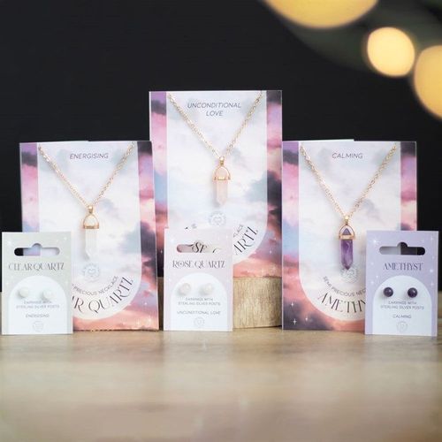 Clear Quartz Crystal Necklace Card | Inspired Creative Gifts | UK Supplier